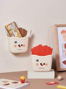 1入創意掛壁式塑料儲物盒，浴室化妝品組織架，多功能筆筒座，家居裝飾儲存容器，適用於廚房、洗手間、臥室 - 彩色 - 查看 3