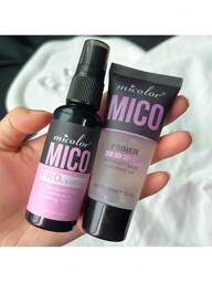 2pcs/Set Hydrating Makeup Primer + Long-Lasting Setting Spray, Invisible Pores, Anti-Fading Face Makeup Cosmetics Set For Women