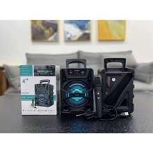 GTS-1637 4inch Karaoke Bluetooth Altavoz Inalámbrico Con Micrófono Gratis Recargable - Negro - Ver 7