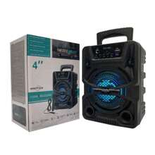 GTS-1637 4inch Karaoke Bluetooth Altavoz Inalámbrico Con Micrófono Gratis Recargable - Negro - Ver 6