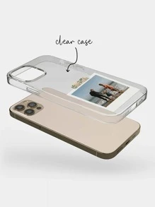 1 pieza Funda de teléfono transparente de TPU personalizada compatible con Apple iPhone 15 Pro Max/Samsung S24U/Xiaomi y otros modelos