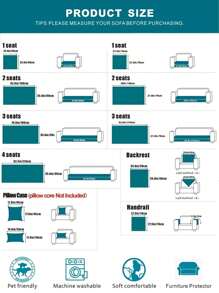 1 Pezzo Cuscino Impermeabile per Divano Universale per tutte le stagioni, Copridivano Stile Moderno Minimalista, Protettore per Divano Anti Graffio amico degli Animali, Lavabile in lavatrice adatto per divani a combinazione L e divani da 1/2/3/4 posti (venduti separatamente) - nero - Visualizzare 6