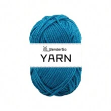 1/12 件丙烯酸针织纱团 - 双层针织多色纱包，配有钩针和针迹标记，适用于任何钩针和针织迷你项目 DIY