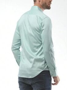 Men Shirts - Màu xanh Bạc hà - Xem 2