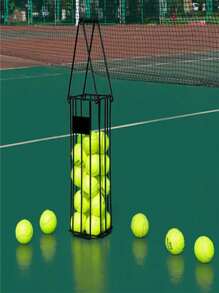 1pc Portable Tennis Ball Picker, Quick-Release Tennis Ball Hopper