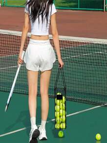1pc Portable Tennis Ball Picker, Quick-Release Tennis Ball Hopper