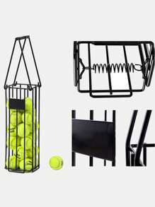 1pc Portable Tennis Ball Picker, Quick-Release Tennis Ball Hopper