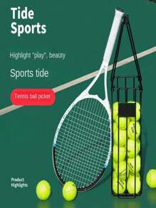 1pc Portable Tennis Ball Picker, Quick-Release Tennis Ball Hopper