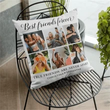 1pc Best Friend Gift Photo Collage Pillow Case Pillow Or Cover Personalized Cushion Throw Pillow Case Custom Pillowcase, Customization, Real Person Homemade Birthday Gifts