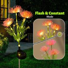 Solar Garden Lights, Solar Flowers Lights With Glowing Flowers & Stems, Garden Decoration Solar Lights Outdoor Waterproof, Solar Landscape Lights For Patio Yard Decor, Gift For Woman (2Pack ) - Pink - View 3
