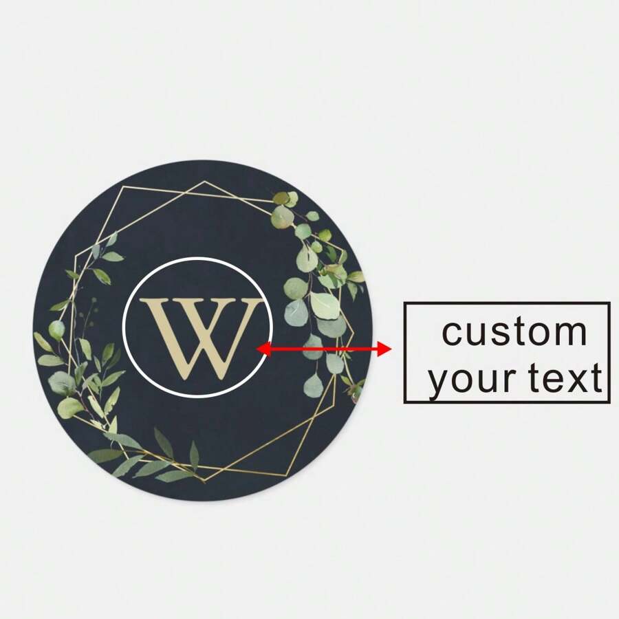 96Pcs Personalized Round Circle Label Stickers Custom Name Date Thank You Stickers For Bridal Shower Party Favors