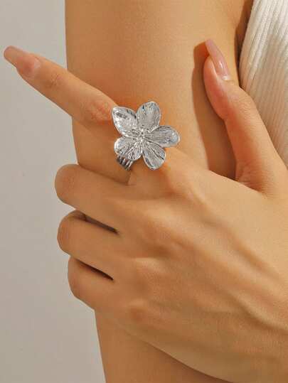 1pc Vintage Flower Open Ring Valentines,Mom,Mother,Mother's Day,Gift