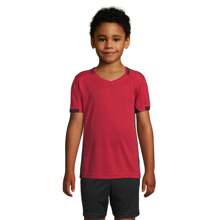 SOLS Childrens/Kids Classico Contrast Short Sleeve Football T-Shirt (N/A) - Red - View 2