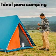 Lampara Emergencia Linterna Luz Led Recargable 3 En 1 - Blanco - Ver 6