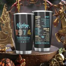 1PC 20OZ Cốc thủy tinh Quà tặng sinh nhật lần thứ 50 cho cô ấy, Quà tặng sinh nhật lần thứ 50 cho phụ nữ Quà tặng sinh nhật năm 1974 cho phụ nữ Cốc thủy tinh cách nhiệt bằng thép không gỉ 20oz Quà tặng 50 năm cho phụ nữ Bà Mẹ Vợ Con gái Bạn bè Quay lại trường - Nhiều màu - Xem 7