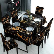 1入通用四季椅套,防塵、防滑、時尚的奶絲印花彈性椅套,適用於客廳、餐廳和家居使用 - cgyt58 - 查看 3