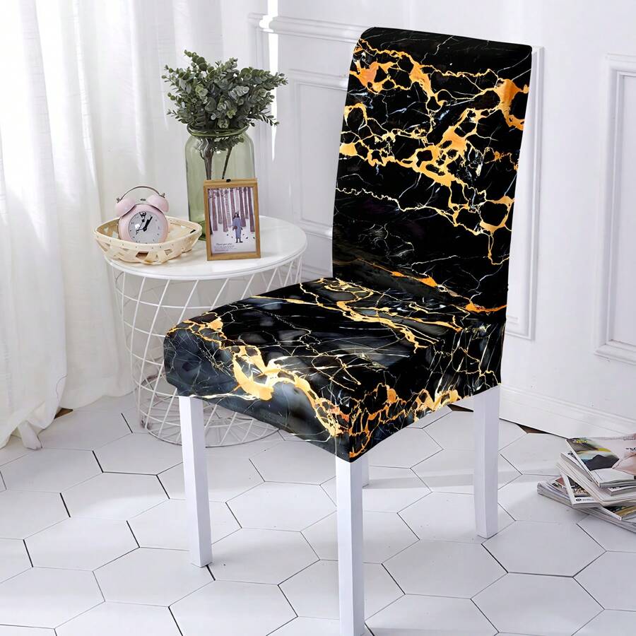 1入通用四季椅套,防塵、防滑、時尚的奶絲印花彈性椅套,適用於客廳、餐廳和家居使用 - cgyt58 - 查看 1