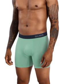 1pc Men's Quick-Dry Boxer Briefs, Comfortable And Breathable Men's Underwear - Green - View 3