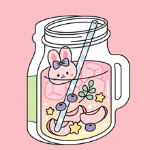 Rabbit Peach Orchard Juice Pudding Mochi Stand Paper Cutting Album Toy Book Box Cartoon Pink Skin Care Fan Lovely Paper Craft Handmade Quiet Book DIY Material Included - Multicolor - View 4