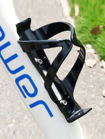 1pc Bike Bicycle Cycling Mountain Bike Water Bottle Holder, Thickened Black Plastic