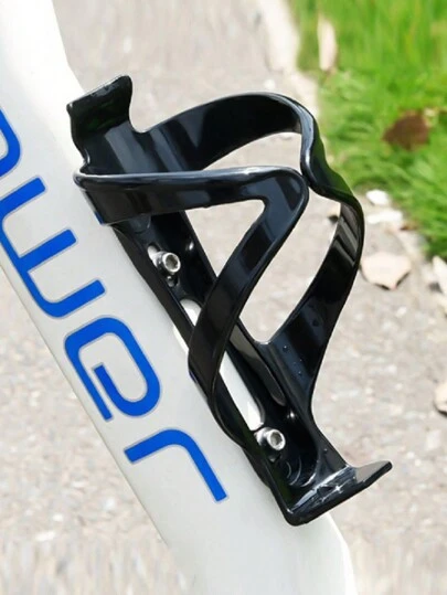1pc Bike Bicycle Cycling Mountain Bike Water Bottle Holder, Thickened Black Plastic