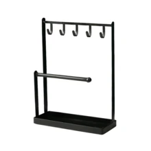 Simple Desktop Wrought Iron Jewelry, Jewelry Storage Rack, Earrings, Necklaces, Hair Accessories, Watch Jewelry Display Rack, Home Key Storage Hanger - Multicolor - View 10