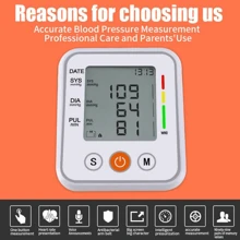 Wrist Blood Pressure Monitor, Bp Monitor Large LCD Display, Blood Pressure Machine, Arm Type Electronic Blood Pressure Monitor