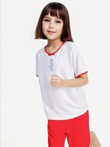 Annil Children's Homewear Sets For Both Boys And Girls Are Children's Air - Conditioned Shirts And Stylish Baby Pajamas For Summer.