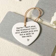1 Piece Ceramic Hanging Tag, Best Friend Gift, Ceramic Heart-Shaped Souvenir Craft, Friendship Gift, Hanging Tag For Best Friend/Sister, Wall Door Decor