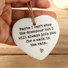 1 Piece Ceramic Hanging Tag, Best Friend Gift, Ceramic Heart-Shaped Souvenir Craft, Friendship Gift, Hanging Tag For Best Friend/Sister, Wall Door Decor