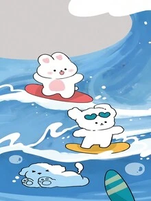 Étui pour téléphone antichute résistant aux empreintes digitales Surfing Lapin Space coque avec découpe précise, compatible avec iPhone/Samsung/Redmi/OPPO/Realme/Infinix - Transparent - Voir 6