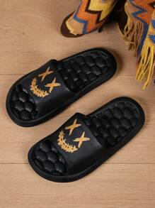 X نعل فليب فلوب للرجال بنمط مطبوع أنيق، حذاء شامل للأستخدام الداخلي و الخارجي في الشاطئ، للإستخدام اليومي العارض