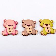 30Pcs/Set Mix Color Wooden Buttons Cartoon Animal Buttons Bear Buttons Buttons For Clothing Sewing Buttons Sewing & Knitting Supplies DIY Buttons For Crafts Decorative Buttons.(Size: 2.8cm*2.3cm / 1.1 Inch*0.9 Inch)
