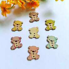 30Pcs/Set Mix Color Wooden Buttons Cartoon Animal Buttons Bear Buttons Buttons For Clothing Sewing Buttons Sewing & Knitting Supplies DIY Buttons For Crafts Decorative Buttons.(Size: 2.8cm*2.3cm / 1.1 Inch*0.9 Inch)