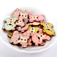 30Pcs/Set Mix Color Wooden Buttons Cartoon Animal Buttons Bear Buttons Buttons For Clothing Sewing Buttons Sewing & Knitting Supplies DIY Buttons For Crafts Decorative Buttons.(Size: 2.8cm*2.3cm / 1.1 Inch*0.9 Inch)