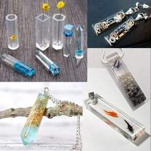 10入組矽膠鑄模，用於自製樹脂首飾吊墜，鑄模工具適用於黏土、環氧樹脂 - 白色 - 查看 4