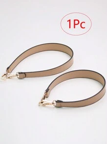 100% Pu Leather Shoulder Strap Bag Strap Handbag Handle Short Bag Shoulder Strap Wallet Shoulder Strap Gold Buckle Shoulder Strap - Apricot - View 2