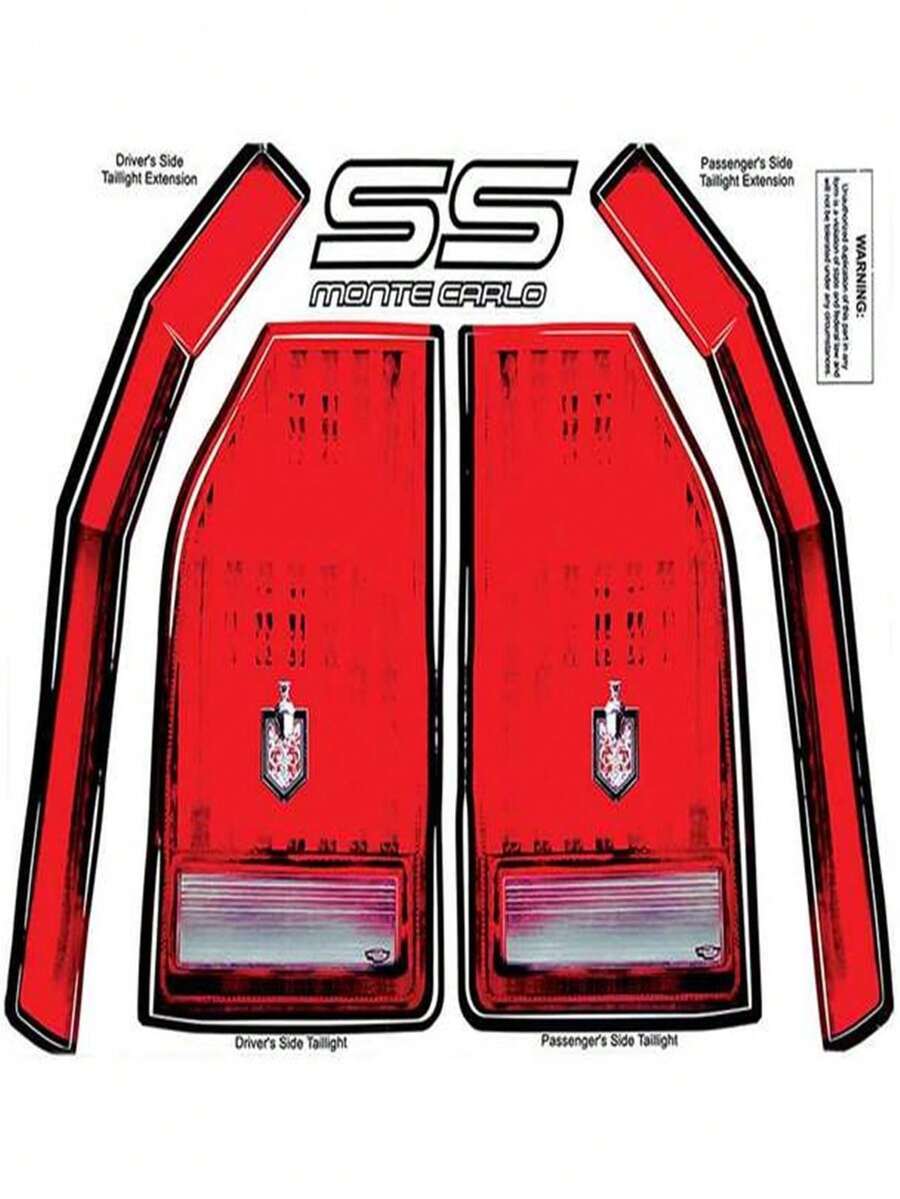 Allstar Performance 1983-1988 Monte Carlo SS Tail Decal Kit | SHEIN USA