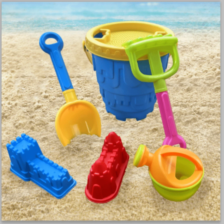 Novo Conjunto de Brinquedos de Praia Infantil, Pá Grande Para Caixa de ...