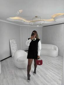 Women Sweater Vests - màu đen - Xem 2