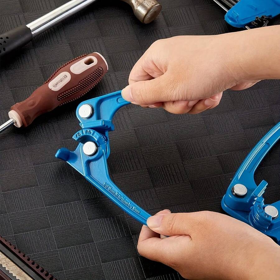 弯管机，0-180 度弯管机，三合一铜弯管机，适用于 1/4 英寸 5/16 英寸 3/8 英寸弯管工具 - 适用于铜、黄铜、铝和薄钢管的手动弯管机