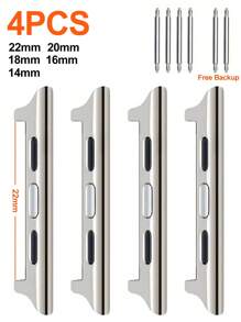 4pcs/Set Watchband Connector 14-16-18-20-22mm Width Compatible With Apple Watch Ultra 2 49mm 45mm 44mm 42mm 41mm 40mm 38mm Adapter Compatible With Apple Watch Ultra Series 9 SE 8 7 6 5 4 3 2 1 Straps As A Gift For Students Returning To School - Multicolor - View 1