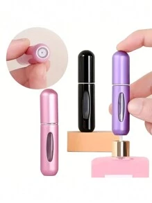 1pc Mini Travel Perfume Refillable Atomizer, Solid Portable Perfume Spray Bottle, Travel Perfume Scent Pump Case Fragrance Empty Container Spray Bottle For Traveling And Outgoing,5ml - Multicolor - View 9