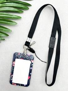 1 件高端个性化挂绳，带可拆卸扣，弹性伸缩植物花卉图案 ABS 卡夹，适用于礼品卡、身份证、工作卡、学生卡、公交卡、防丢失返校 - 彩色 - 查看 10