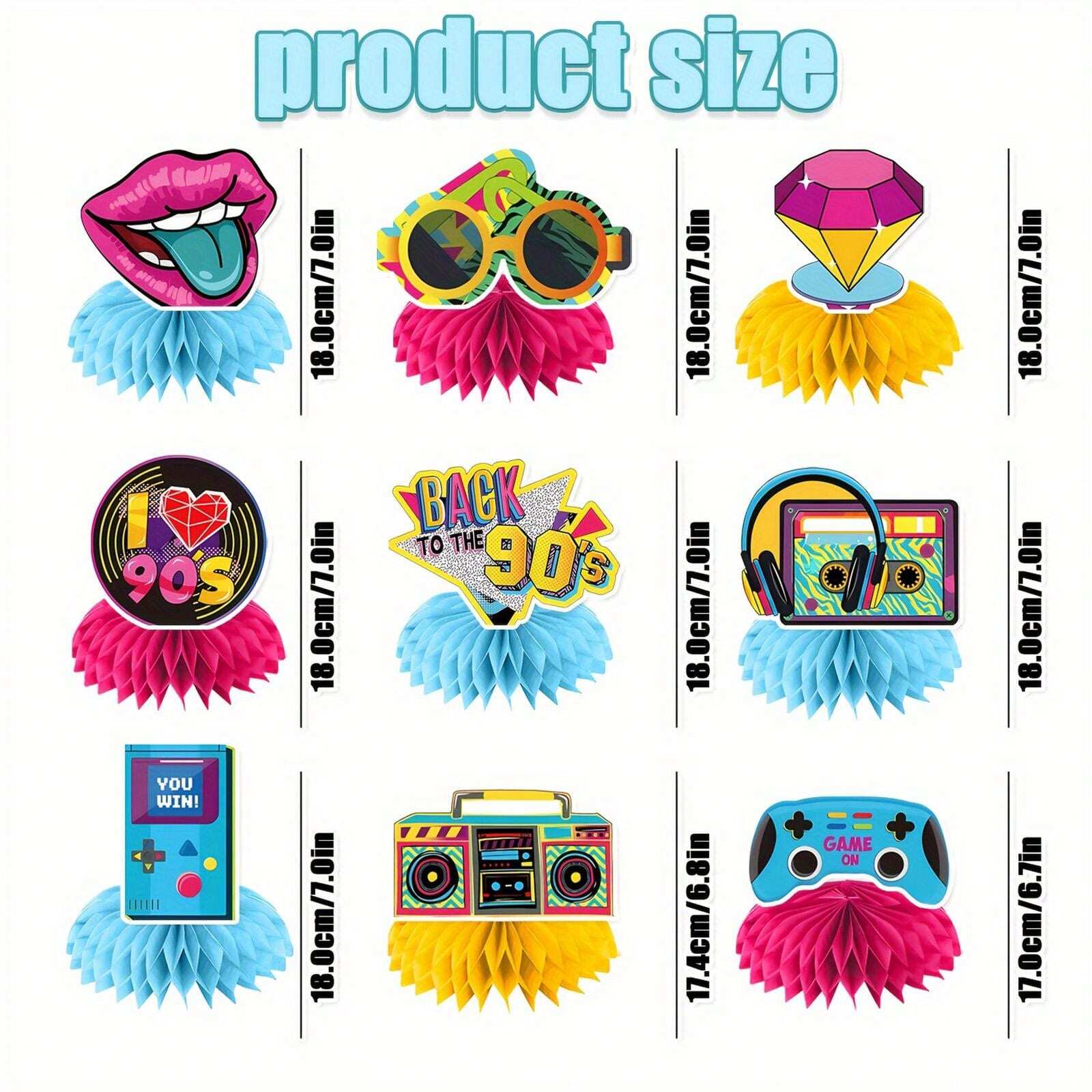 Lasuroa 9er Set Blumen Waben Tischdekoration - Wildblumen Theme Für Baby Shower & Geburtstagsfeiern