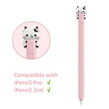 Cute Bear Case Compatible With Apple Pencil Pro And 2nd Generation And Apple Pencil (USB-C) , Silicone Protective Cover Sleeve With Apple Pencil 1st Generation