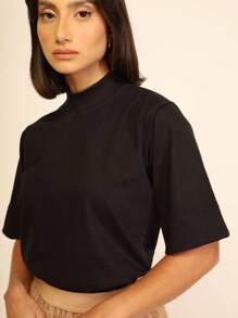 Women T-Shirts - 黑色 - 查看 3