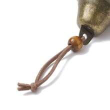 1 件金属巫婆风铃，带绳和木珠，古铜色复古风铃风格，波西米亚风格房间的家居装饰，万圣节和圣诞节装饰，古董黄铜工艺品和装饰配件