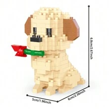 1 pièce Série chien de compagnie Blocs de construction de particules de taille micro, un jouet qui développe la dextérité des doigts et les capacités de réflexion, convient aux débutants dans les blocs de construction de cadeaux, décoration de chambre