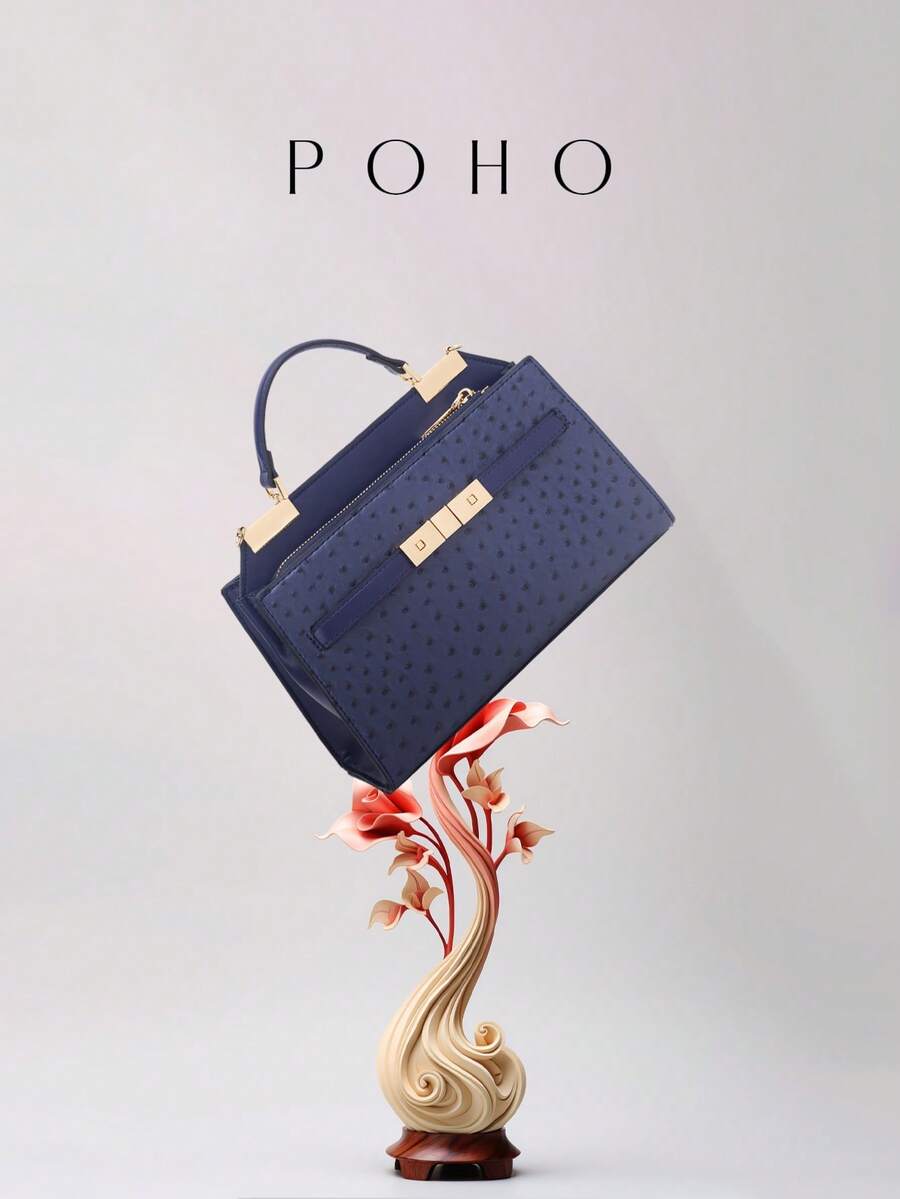 一款經典小型純色鑽石紋鉑金PU皮手提包，可調節肩帶，適合派對、旅行，是母親、女兒或姐妹的完美禮物